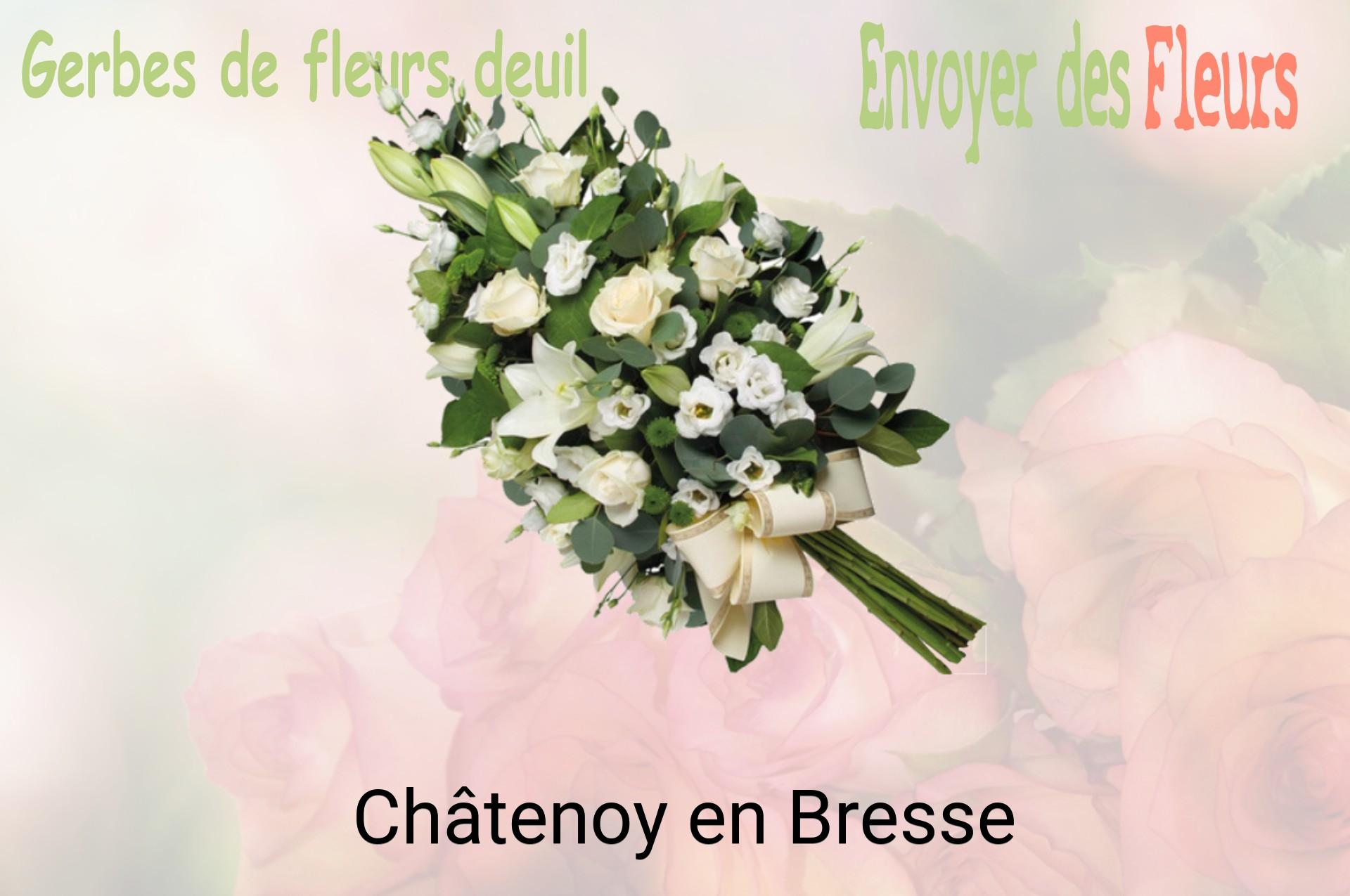 Gerbe de fleurs de deuil livrée à Châtenoy-en-Bresse